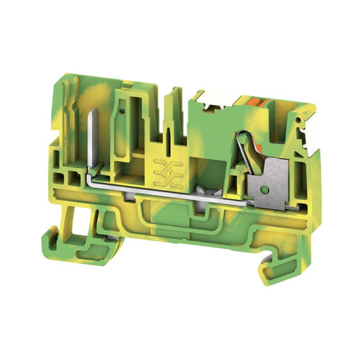 Weidmüller - Durchgangs-Reihenklemme Klemme APGTB 4 PE 2C/1 DL PUSH IN, 4 mm² − 50 Stück