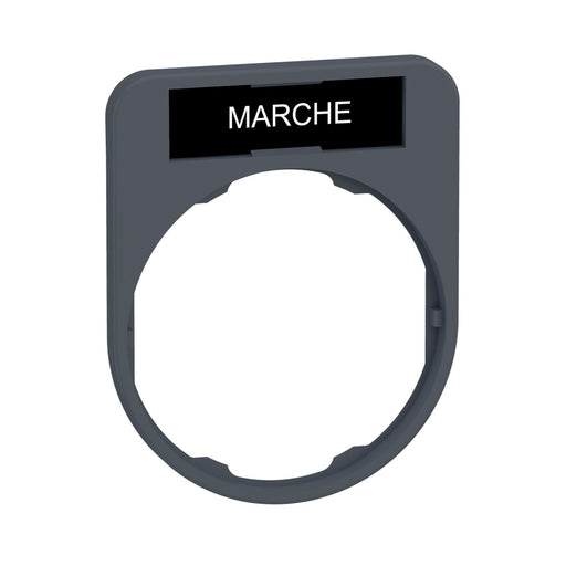 Schneider Electric - Bezeichnungsschild für Befehlsgeräte Schildträger 40x50mm ZBYF2103C0 MARCHE Flush 30mm