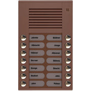 TCS Tür Control - Türstation für Türkommunikation Audioaußenstation 2-reihig PES14-EB/04 14 Tasten AP bronze