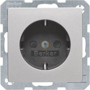 Berker - Steckdose SCHUKO-Steckdose alu/lack 47236084 mit erhöhtem BS
