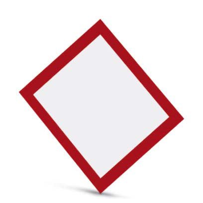 Phoenix Contact - Warn-/Hinweisschild Gefahrstoffschild PML-GHS100 (25X25)R rot/weiß, 25x25mm