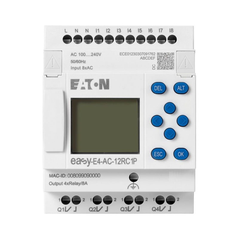 Eaton - Logikmodul Steuerrelais easyE4 EASY-E4-AC-12RC1P 100-240V AC/DC