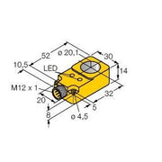 Turck - Induktiver Näherungsschalter Sensor BI20RQ14AP6X2H1141 induktiv