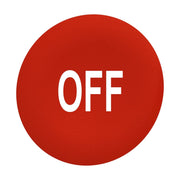 Schneider Electric - Kalotte, Linse Tastenschild Flush 30mm ZBAF435 rot OFF − 10 Stück