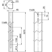 OBO Bettermann - Solar-Montageprofil Trägerprofil TP 1140 FT f. Freiflächensystem