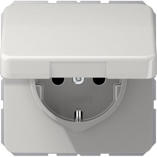 Jung - Steckdose SCHUKO-Steckdose 16A 250V CD 1520 BFKIKL LG Klappdeckel