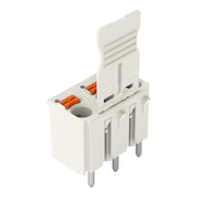 WAGO - Leiterplattensteckverbinder 1-Leiter-THT-Federleiste 2092-3153 CAGE CLAMP,lichtgrau − 100 Stück