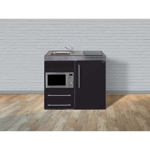 Stengel - Mini-Küche Miniküche Premiumline MPMSM100KSMWIKFreBli Schwarz matt