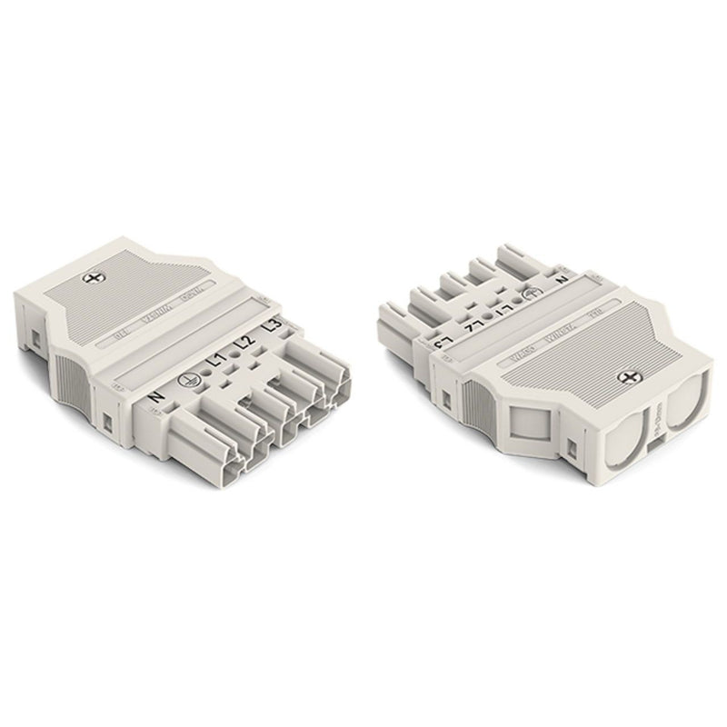 WAGO - Steckverbinder für steckbare Gebäudeinstallation Stecker 770-135 2x0,5-4mmq weiß − 25 Stück