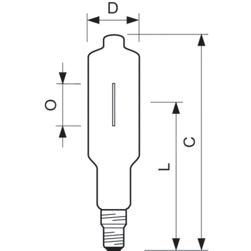 Philips Lighting - Halogen-Metalldampflampe ohne Reflektor Entladungslampe (400V) HPI-T 2000W 380V E40