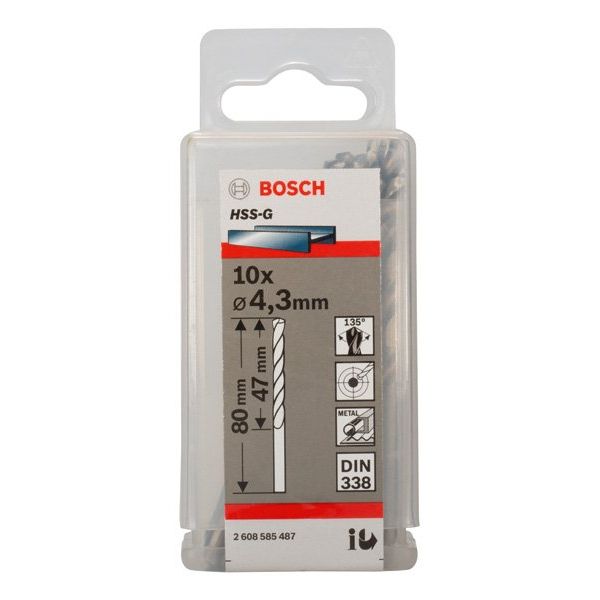 Bosch - Bohrer PRO Metal HSS-G 2608585487 Spiralbohrer 4,3 x