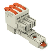 WAGO - Ein- und mehrpolige Klemmenleiste 1-Leiter-Federleiste,Hebel 832-1103/306-000 PushinCAGECLAMP,lgr − 5 Stück