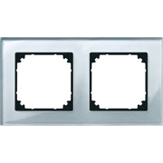 Merten - Abdeckrahmen Rahmen Glas 2f.diam/si 489260 waage/senkrecht
