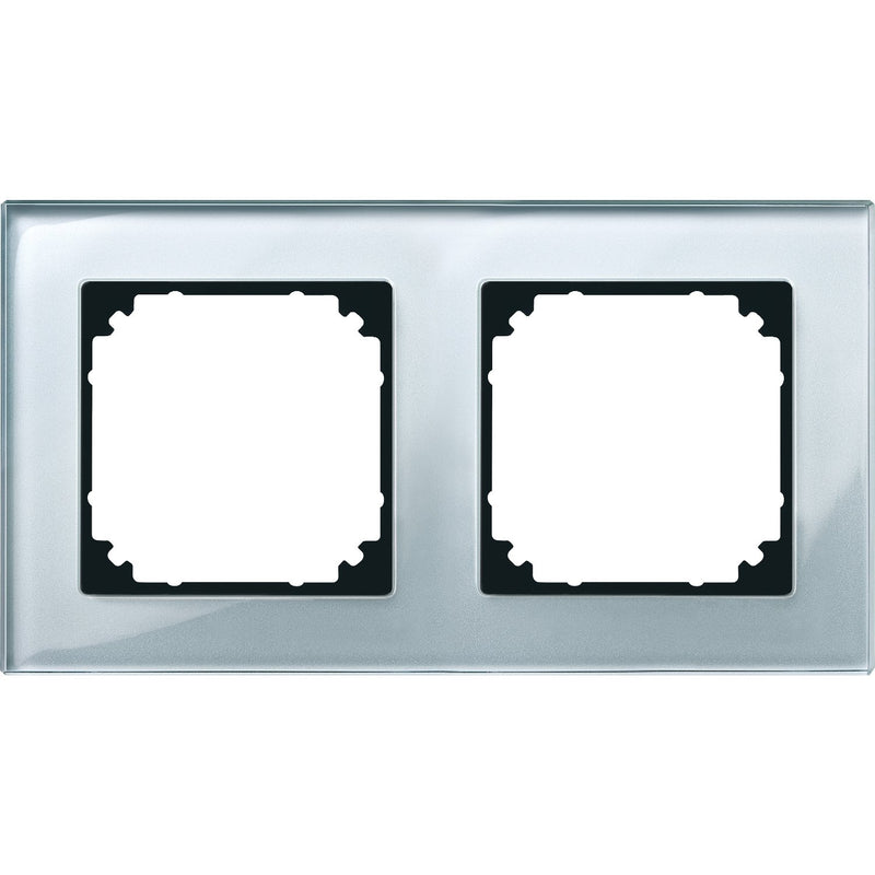 Merten - Abdeckrahmen Rahmen Glas 2f.diam/si 489260 waage/senkrecht