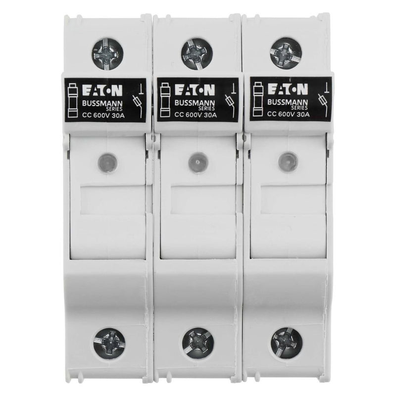 Eaton - Halter für zylindrische Sicherung Sicherungshalter Niedersp. 3P 10X38 M#CHCC3DIU 30A AC 600V 3polig − 4 Stück