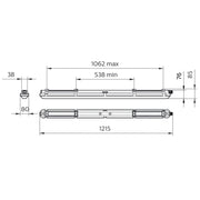 Philips Lighting - Decken-/Wandleuchte LED-Feuchtraumleuchte WT120C G2 #75434899 4000K, DALI