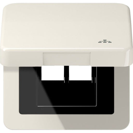 Jung - Abdeckrahmen Klappdeckel CD 590 KL LAN LAN m.Zentralplatte