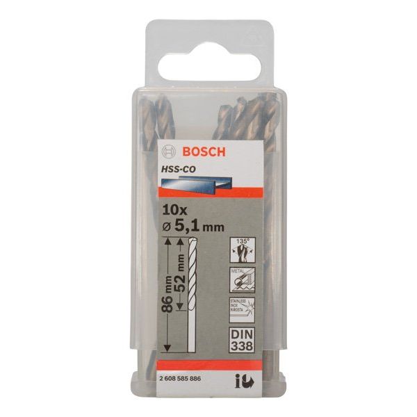 Bosch - Bohrer PRO Stainless Steel HSS-Co 2608585886 Spiralbohrer 5,1 x