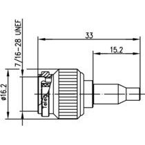 Telegärtner - Koax-Steckverbinder TNC-Kabelstecker 50Ohm 100023705 cr/cr,RG174/U,188AU − 5 Stück