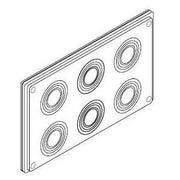 ABN - Einführungsflansch für Kleingehäuse/Schaltschrank Leitungseinführungsplatte GLP22 m Ad._6xM50/40/32