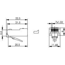 Telegärtner - Modularer Steckverbinder RJ45-Stecker MP8 100023025