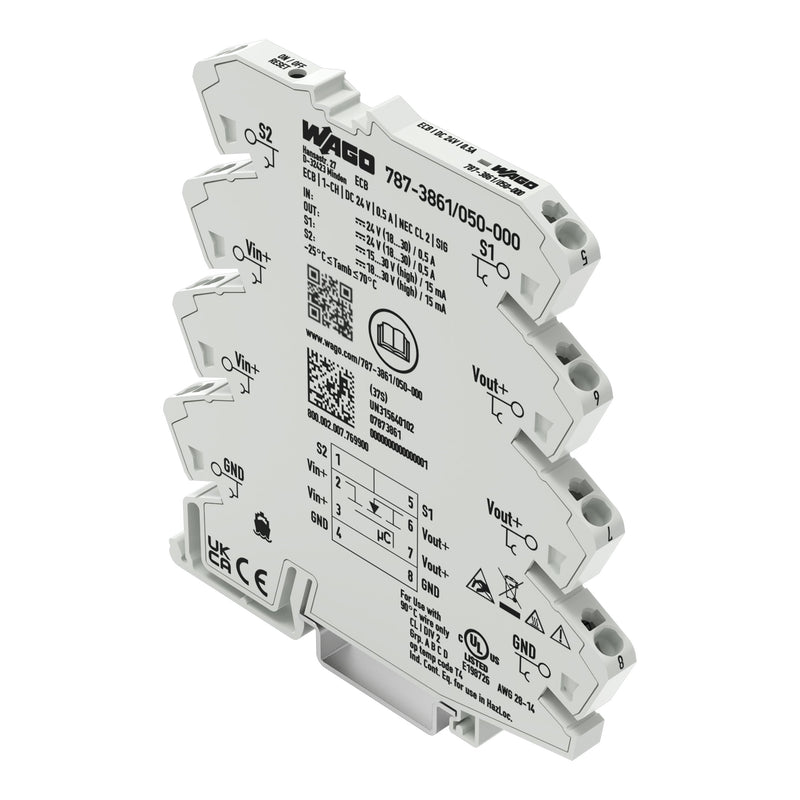 WAGO - Stromüberwachungsgerät Schutzschalter elektroni. 787-3861/050-000 1-kanalig 24V DC