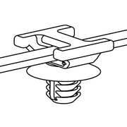 HellermannTyton - Kabelbinder Befestigungsbinder T120RFT9A-PA66HS BK 2-teil. m.Lamell.fuß − 100 Stück