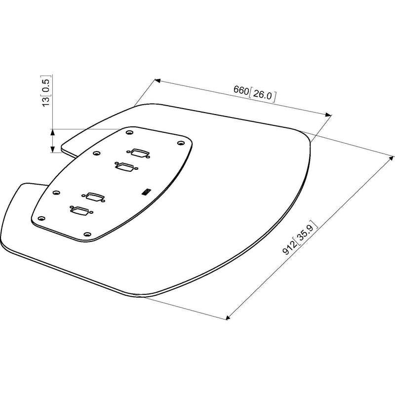 Vogels - Halterung für Audio-/Videosysteme Bodenplatte Connect-it PFF7030 sw extragroß,sw