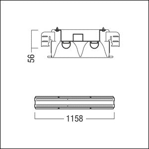 Zumtobel Group - Decken - /Wandleuchte Refurbishment Kit LE FE 2/54 #42189846 840
