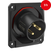 Walther Werke - CEE-Gerätestecker (IEC 60309) CEE NEO Anbaugerätestecker FW732309CC schräg 32A 3P 9h