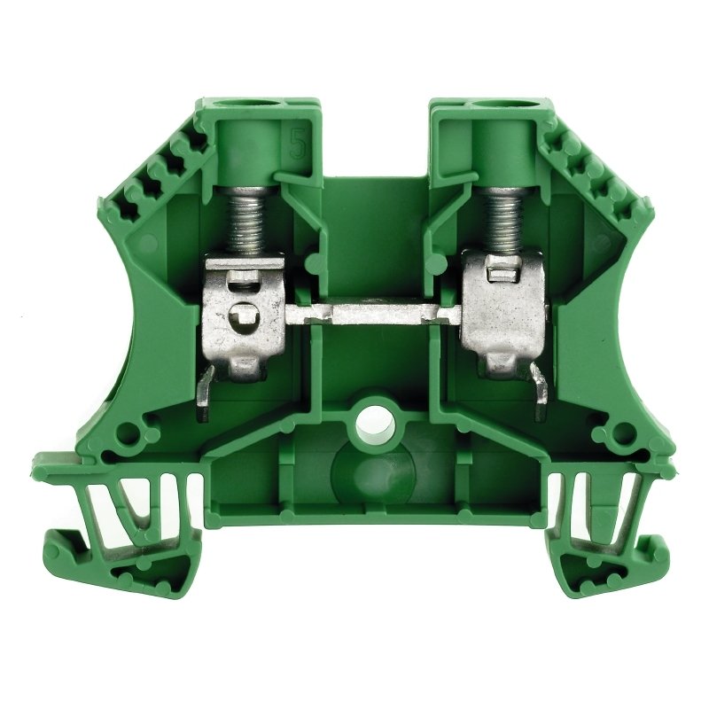 Weidmüller - Durchgangs-Reihenklemme Klemme WDU 10 GN Schraubanschl.,10mm² − 50 Stück