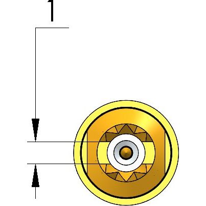 Ingun - Prüfstift Hochfrequenzstift HFS-810201051A5306P − 1 Stück