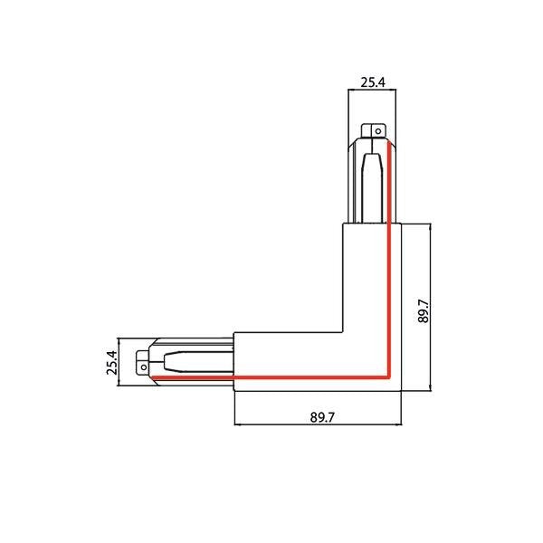 Brumberg Leuchten - Elektrisches Zubehör/Ersatzteile für Leuchten Eckverbinder 90Gr. 87127070 SL außen, ws