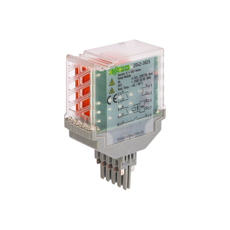 WAGO - Bauelementestecker Relaismodul 2042-3829 AC/DC 24 V 230 V − 5 Stück