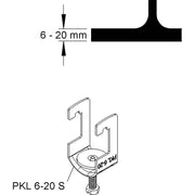 Niedax - Befestigungselement für Stiel/Profilschiene Profilklammer PKL 6-20 S