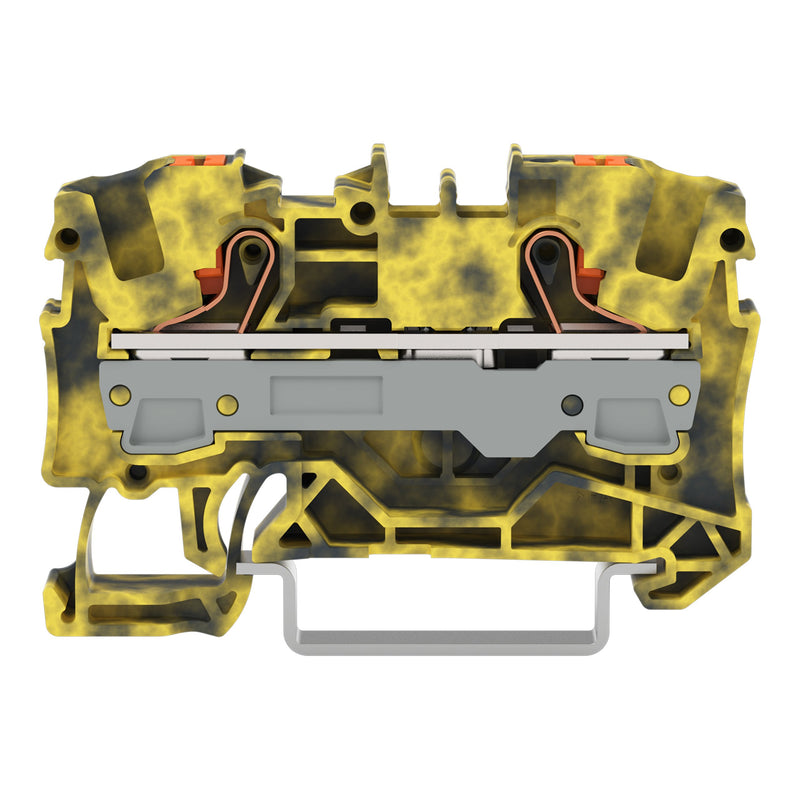 WAGO - Durchgangs-Reihenklemme 2-Leiter-Durchgangsklemme 2206-1201/000-053 Drücker,6mm²,dgr-ge − 50 Stück