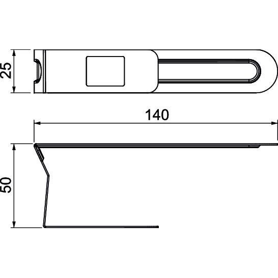 OBO Bettermann Vertr - Kabelhalteklammer für Leitungsführungskanal Kanalklammer LKM K140 140mm  − 20 Stück
