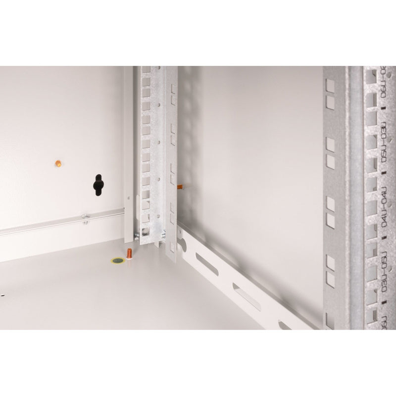 DIGITUS - Netzwerk-/Serverschrank Wandschrank mit Glastür DN-19 07U-6/6 RAL7035 HE 7