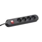 Bachmann - Mehrfachsteckdose Tischsteckdose 4f. 381.130K 1,50m sw