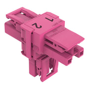 WAGO - Kompaktverteiler für steckbare Gebäudeinstallation T-Verteiler 2-polig 770-1703 Kod. B,pink − 50 Stück