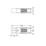 WAGO - Steckverbinder für steckbare Gebäudeinstallation Steck. m. Zugentlastungsg. 893-1012 2-polig,grün − 50 Stück
