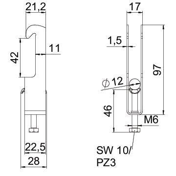 OBO Bettermann - Bügelschelle BS-W2-M-12 FT 2-fach − 50 Stück