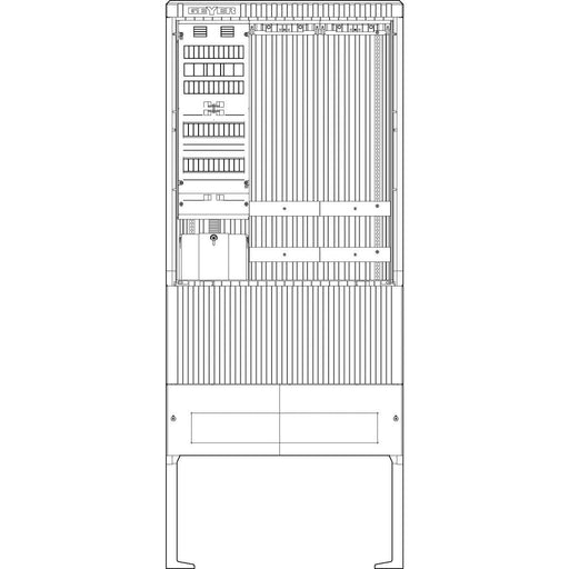 ABN - Zähler-Komplettschrank Zähleranschlusssäule SZ207AL0502 APZ, 5pol, 2xLeerpl