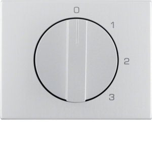 Berker - Abdeckung/Bedienelement für Installationsschalterprogramme Zentralstück mit Drehknopf 1087710300 3S K.5 Alu