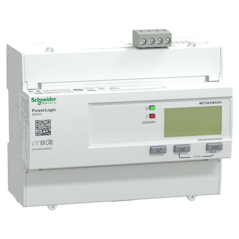 Schneider Electric - Elektrizitätszähler Energiezähler EM3424, 3 METSEEM3424 phasig, 125 A,Klass1