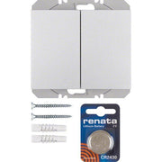 Berker - Bussystem-Hand-/Wandsender KNX-Funk Wandsender 2fach 85656277 alu lackiert