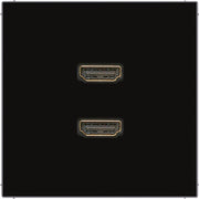 Jung - Multifunktions-Anschlussdose Multimedia-Anschluss sw MA LS 1133 SW 2 x HDMI m.Tragring