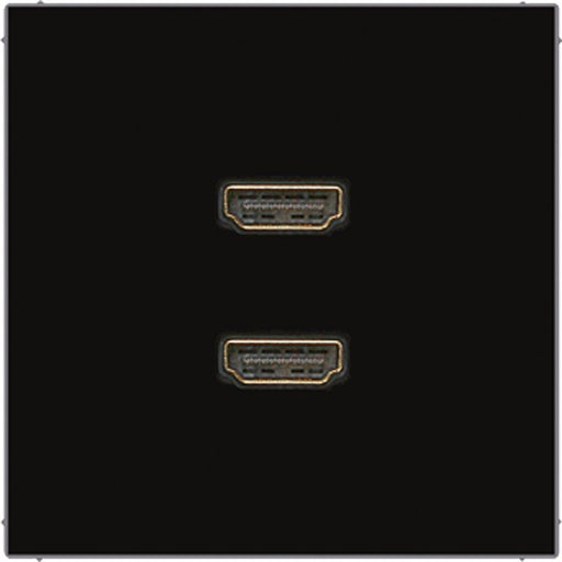 Jung - Multifunktions-Anschlussdose Multimedia-Anschluss sw MA LS 1133 SW 2 x HDMI m.Tragring
