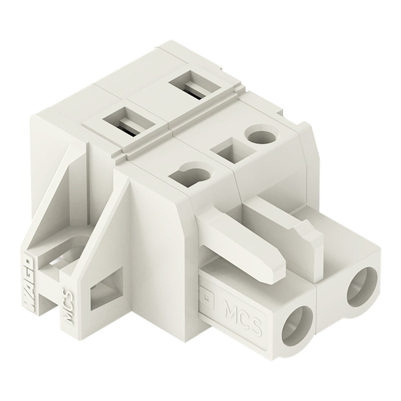 WAGO - Kabelsteckverbinder für Leiterplattensteckverbinder 1-Leiter-Federleiste 721-202/031-000 CAGECLAMP 2,5mm²,lgr − 50 Stück