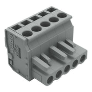 WAGO - Kabelsteckverbinder für Leiterplattensteckverbinder 1-Leiter Federleiste 232-205/026-000 CAGECLAMP 2,5mm²,gr − 100 Stück